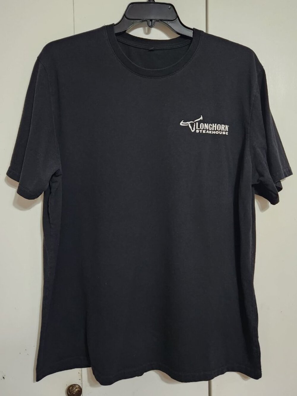 Longhorn Steakhouse T Shirt Size 2XL Black Short Sleeve Employee Uniform